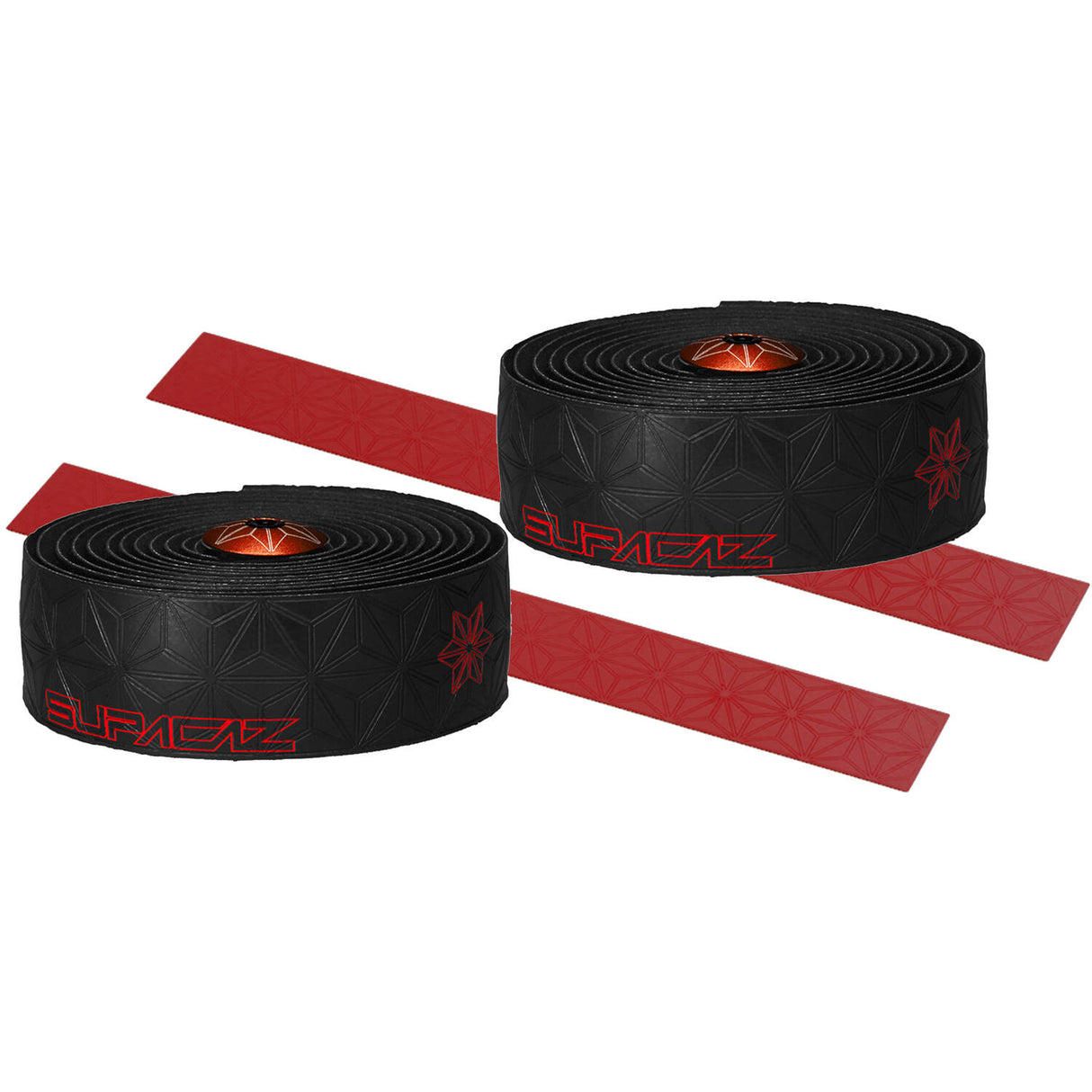 Supacaz Super sticky kush galaxy handlebar tape black red including aluminum handlebar plug