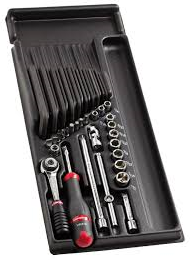 Facom modul 1 4” 6-sidiga uttag - sexkantsnycklar och bits - tum - mod.r161-1u