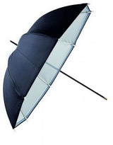 Falcon Eyes Flitsparaplu urn-48TSB1 Razlikuje belo + srebrno črne motike 122 cm