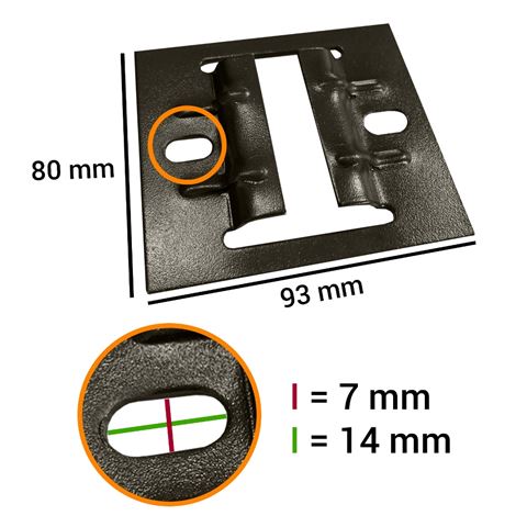 Falcon Eyes Rail Confirmation Plate 3330C 4 St. for B-3030C