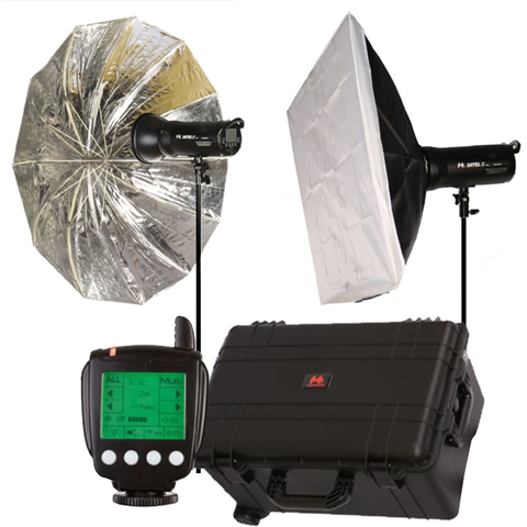 Falcon Eyes Studioflits set Satel Two Kit on battery for Nikon