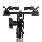 Falcon Eyes Twin Mount Bracket Inclinant + 2 x Flash Shoe CLD-14A