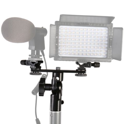 Falcon Eyes Twin Mount Bracket Inclinant + 2 x Flash Shoe CLD-14A