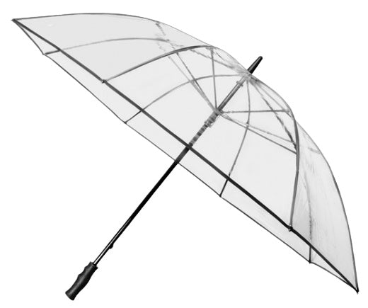 Falcone paraply 120 cm polyester gennemsigtig sort