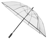 Falcone paraply 120 cm polyester gennemsigtig sort