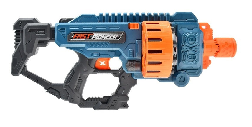 Fast pioneer toy gun with rotating warehouse 36 bullets