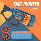 Fast pioneer toy gun with rotating warehouse 36 bullets