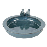 Esschert design birdbath ceramic petrol