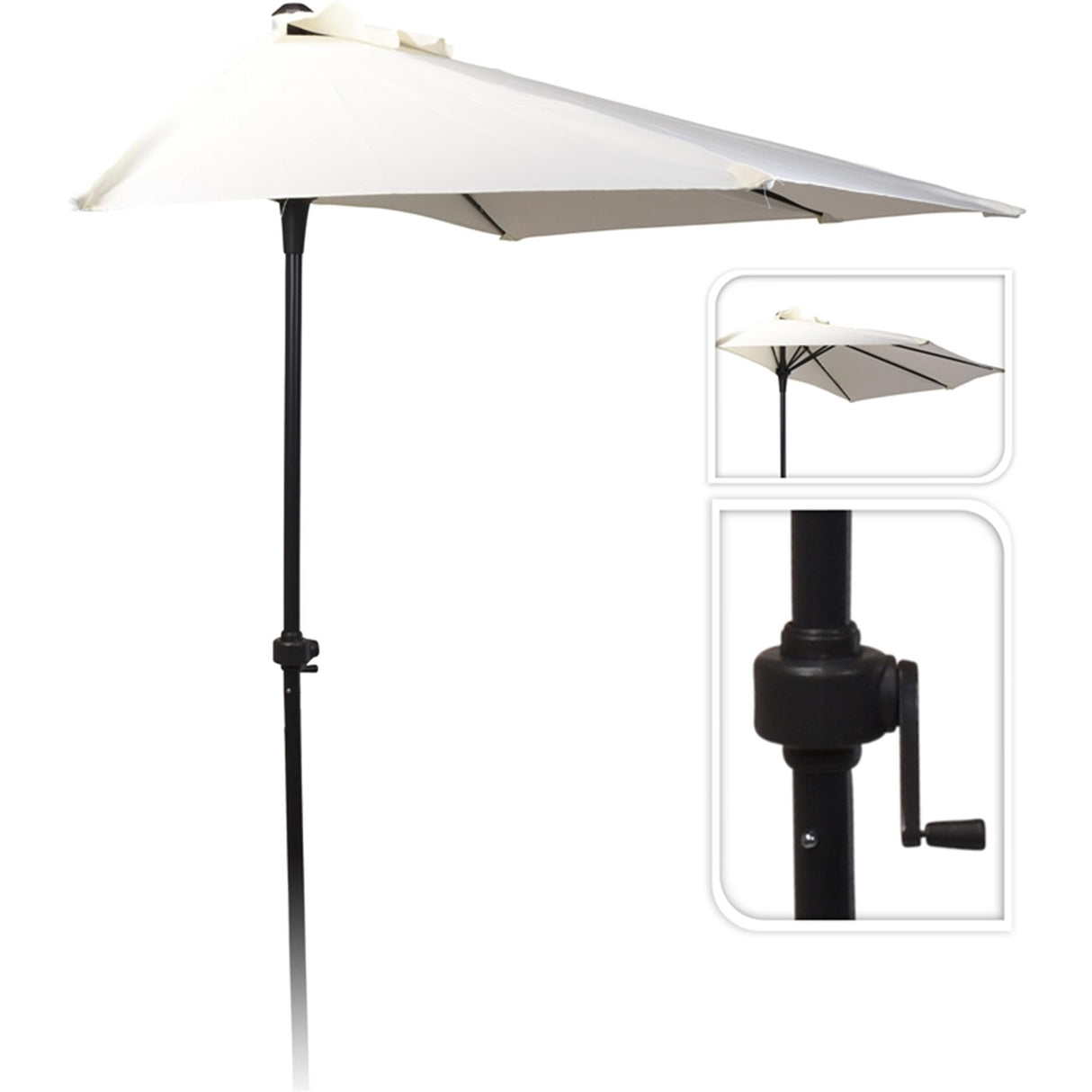Pro garden parasol half rond ø250cm