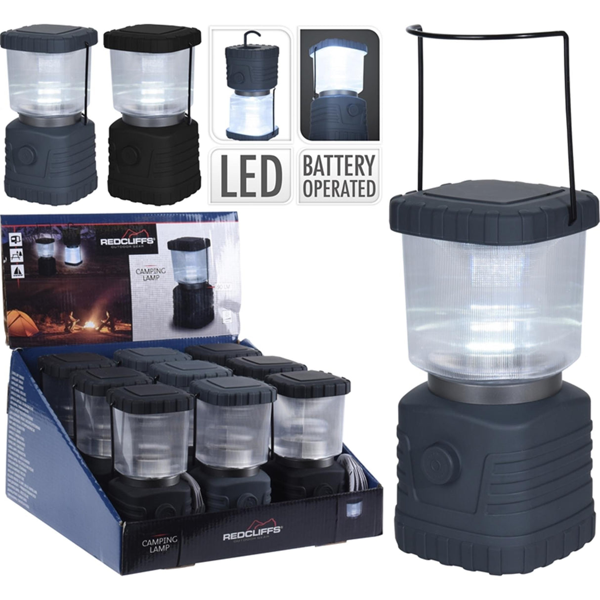 Redcliffs camping lamp standing 16 cm 2 assorted