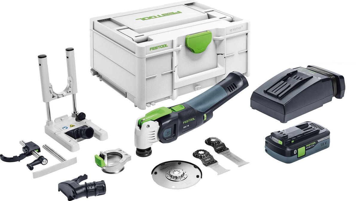 Festool OSC 18 HPC 4.0 Egg Set Vecturo Utensile multifunzione a batteria oscillante - 576593