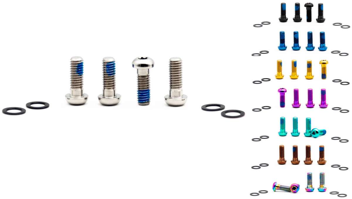 Oak components titanium screws set m6x16 for brake adapter (4 pieces)