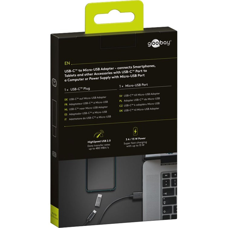Goobay USB-C to Micro-USB adapter (grey)