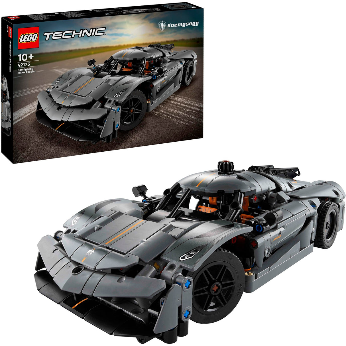 Lego Technic 42173 Koenigsegg Jesko Absolut Grey Hypercar