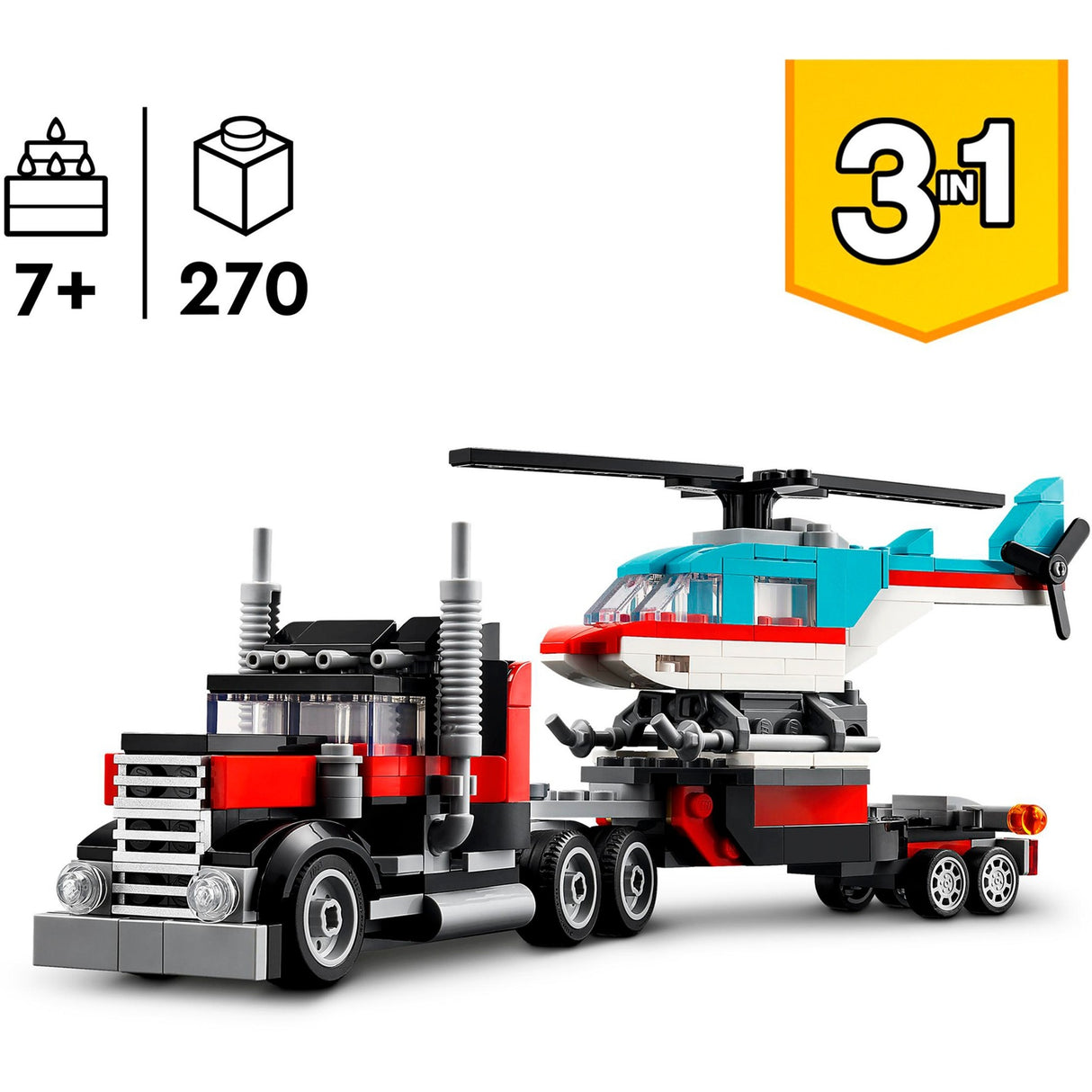 Caminhão LEGO LEGO Creator 31146 com helicóptero