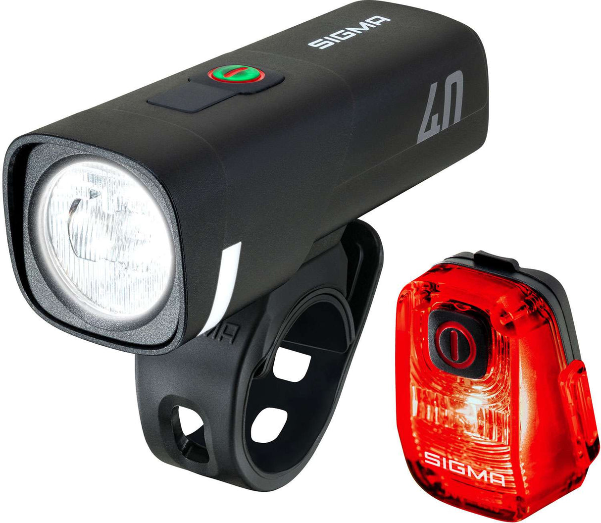 Sigma sport Verlichtingsset Aura 40 Hiro 10 . Sigma battery light set Aura 40 + Hiro 10