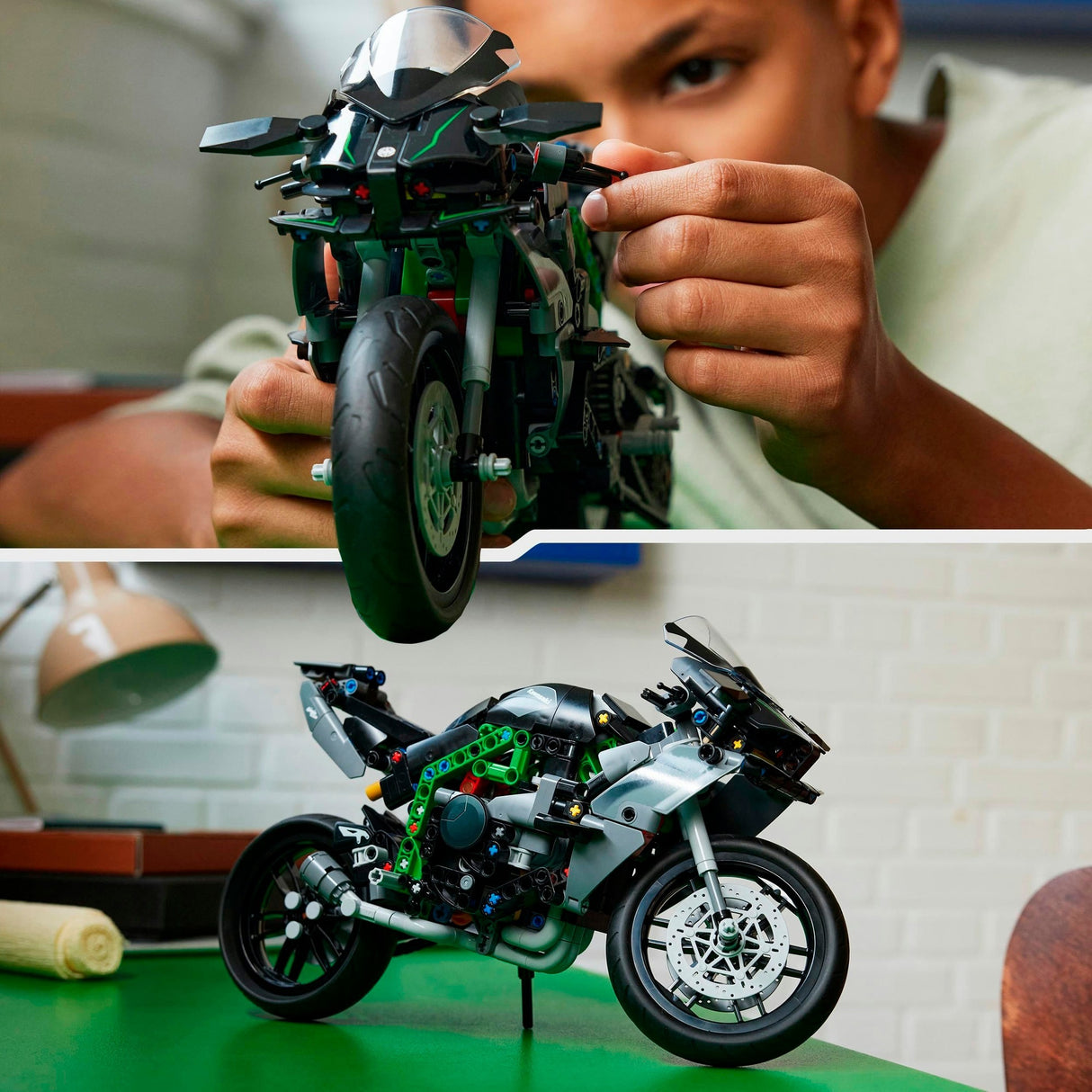 LEGO Technic 42170 Kawasaki Ninja H2R Silnik