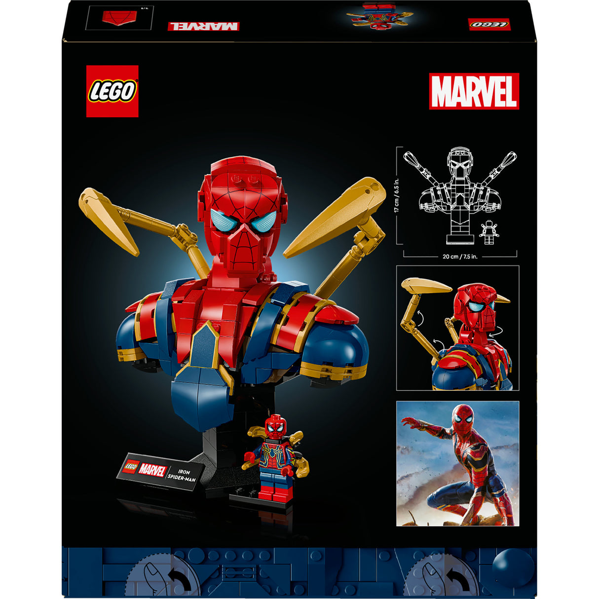 Lego Marvel - Iron Spider-Man Bust Construction Toy (76326)