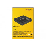 Delock USB Charger 1x USB Type-C + 3x USB Type-A (black)