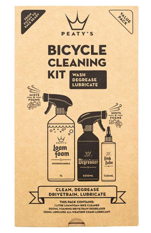 Peaty's bicycle cleaning kit - wash degrease lubricate
