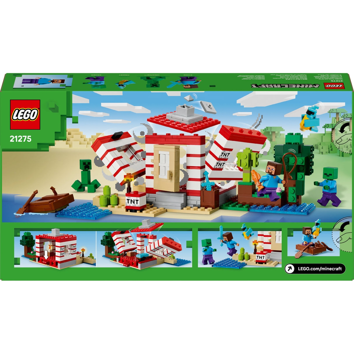 Lego 21275 minecraft the tnt jungle house
