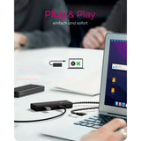 Icy box ib-hub1436-cpd usb hub (black, 2x usb-a, 2x usb-c)