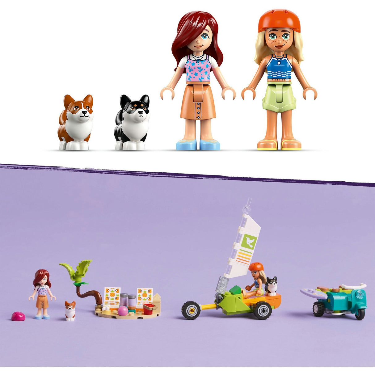 Lego Friends 42641 Surf- und Rollerspaß mit den Hunden