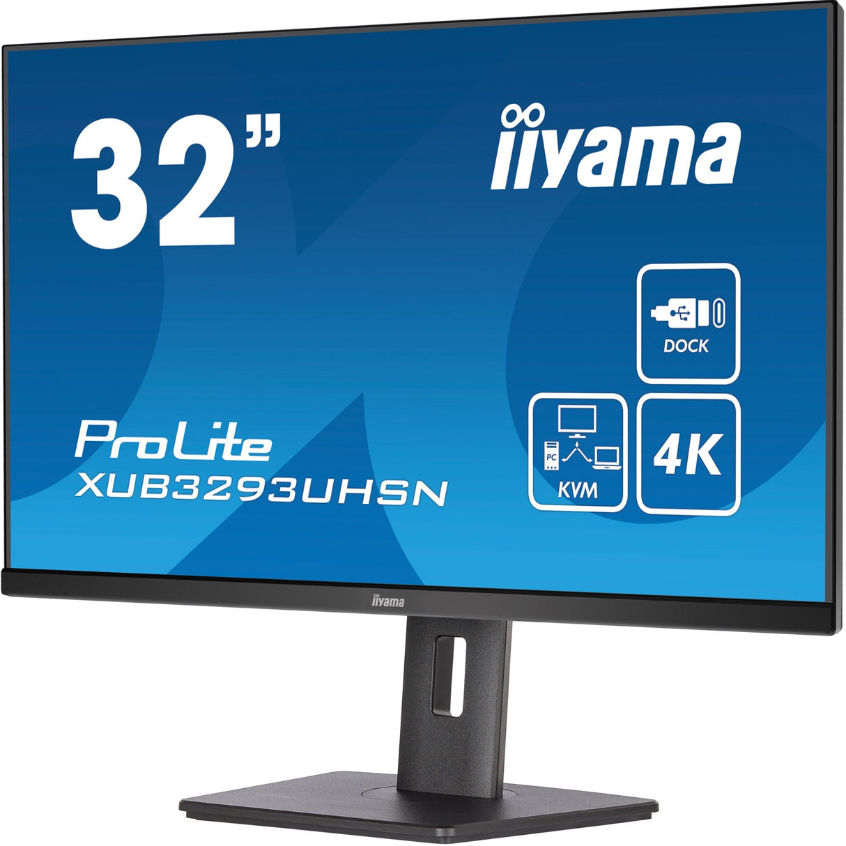 Iiyama prolite xub3293uhsn-b5 31.5 4k uhd monitor (black, hdmi, displayport, 2x usb-a, usb-c, rj-45)