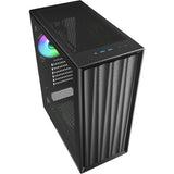 Sharkoon vk3 rgb midi tower behuizing (zwart | 2x usb-a | rgb | tempered glass)