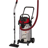 Einhell te-vc 2340 sacl våt- och torrdammsugare (vinröd rostfritt stål)