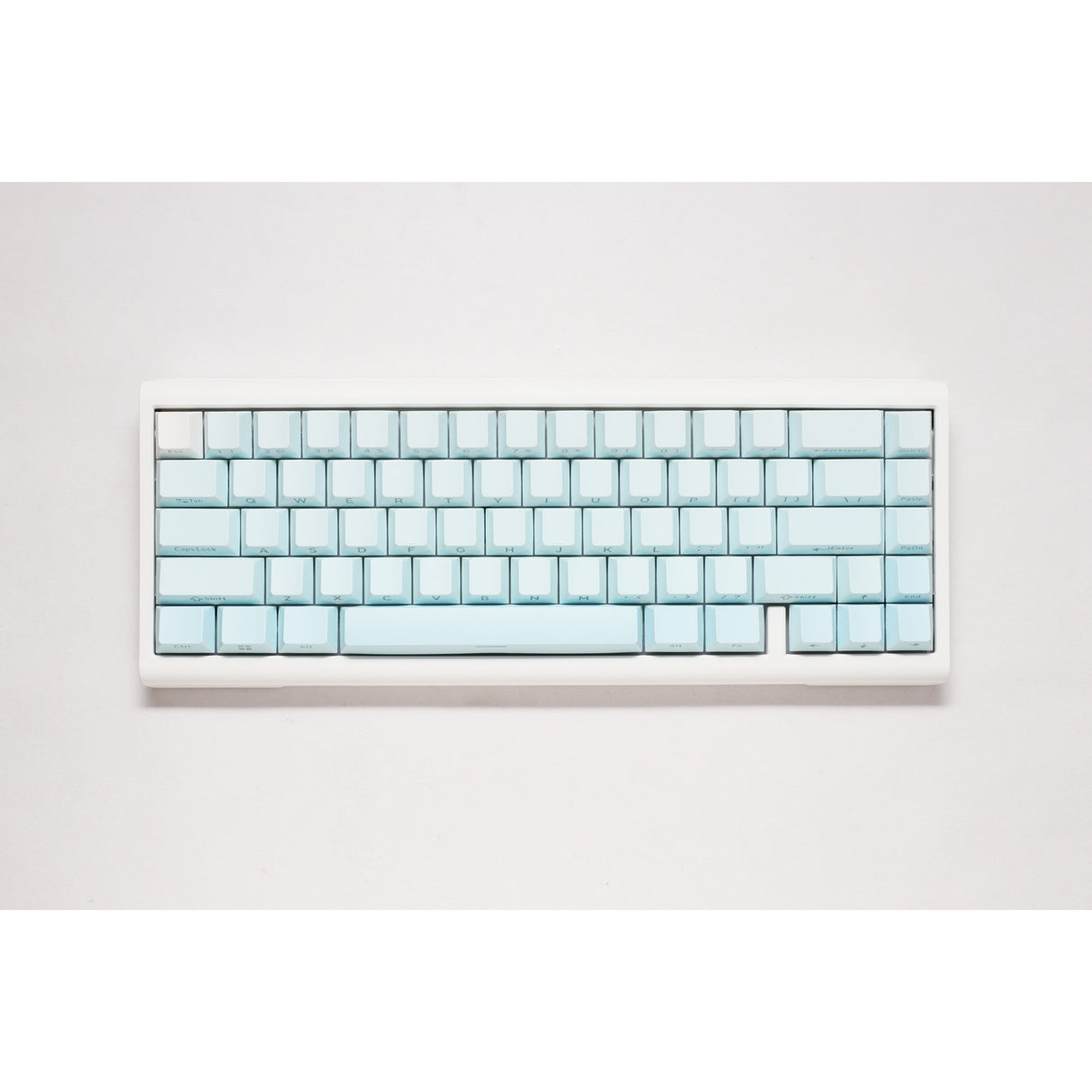 Ducky projectd tinker 65 - pom edition met qmk via, toetsenbord (lichtblauw wit, us lay-out, kailh box cream pro, rgb led, double-shot pbt, hot-swappable pom, gasket mount, 65%)