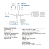 Act connectivity USB-C 4K 8K 60Hz docking station (grey)