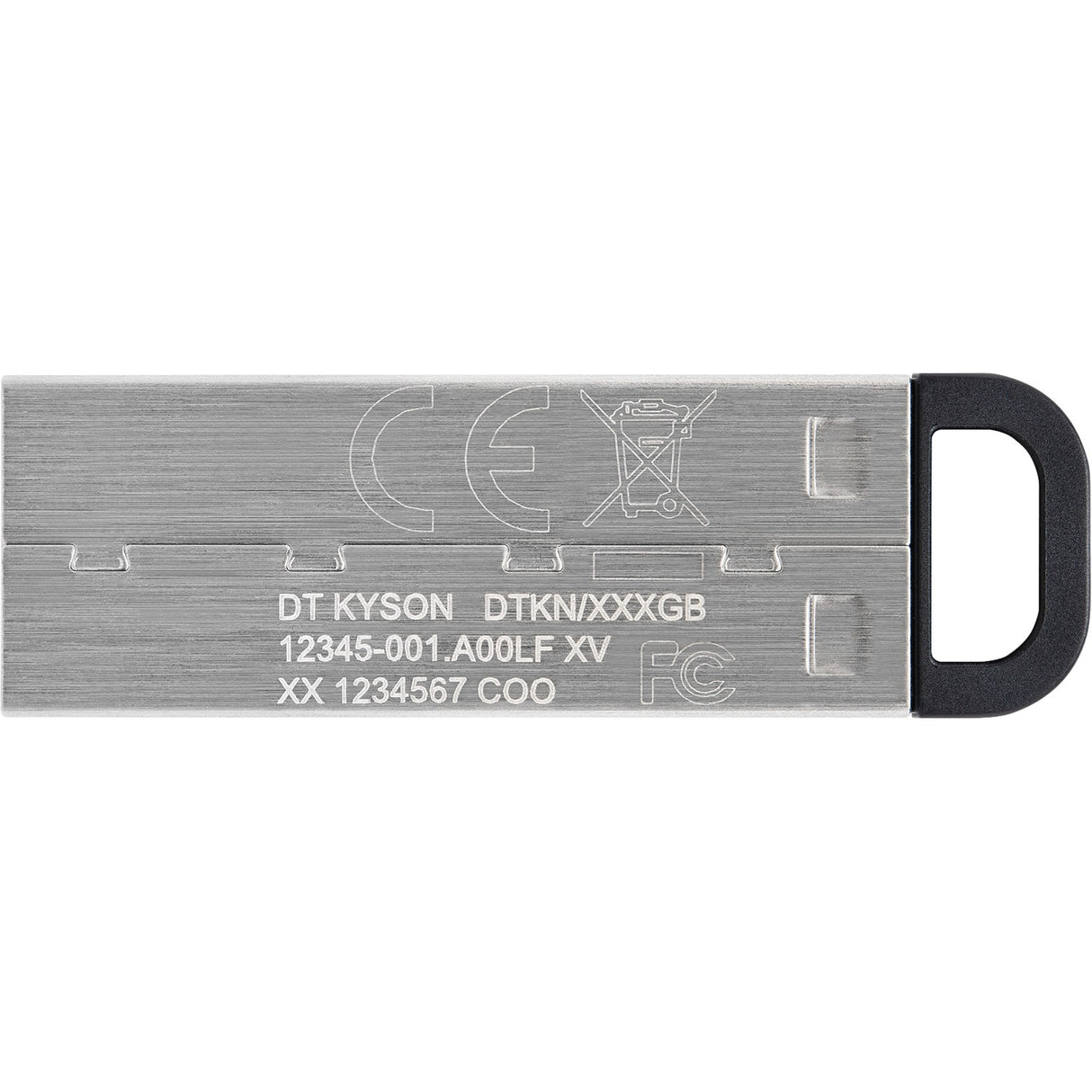 Kingston datatraveler kyson 128 gb usb-stick (zilver, dtkn 128gb)