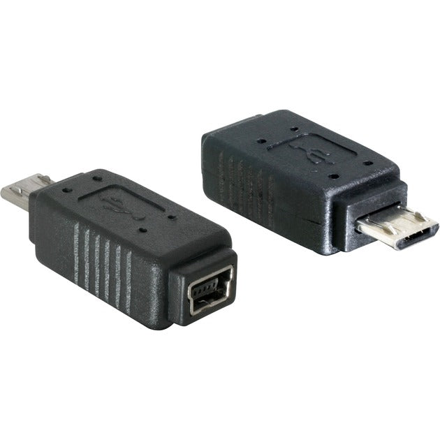 Delock adapter USB 2.0, micro-B > mini-B (black, 65063)