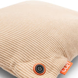 Cozy una knitted 45 x 45 cm wireless heated cushion (light beige, 5000 mAh power bank)