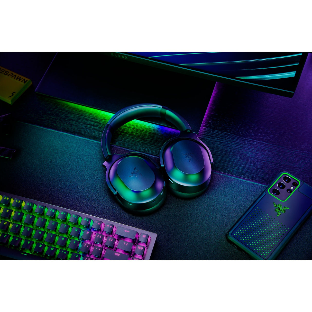 Razer barracuda pro over-ear pelikuulokkeet (musta, USB dongle, Bluetooth)