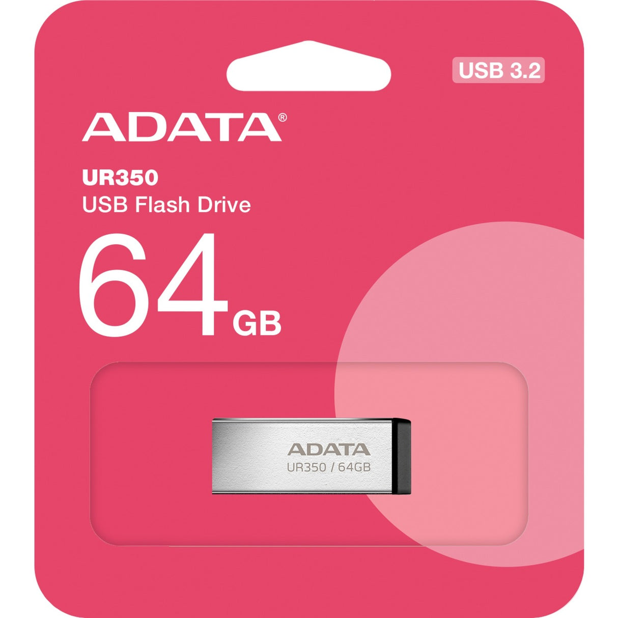 Adata UR350 64GB USB Stick (Nickel Black, USB-A 3.2 Gen 1 (5 Gbit/s))
