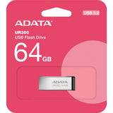 Adata UR350 64GB USB Stick (Nickel Black, USB-A 3.2 Gen 1 (5 Gbit/s))