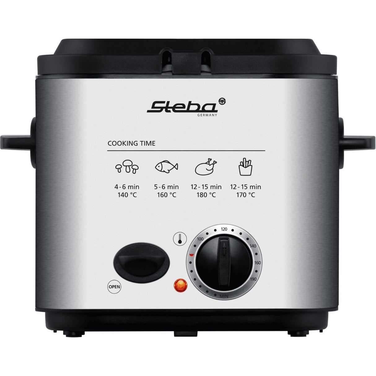 Steba DF95F - mini deep fryer fondue (stainless steel black, 1.25 litre)