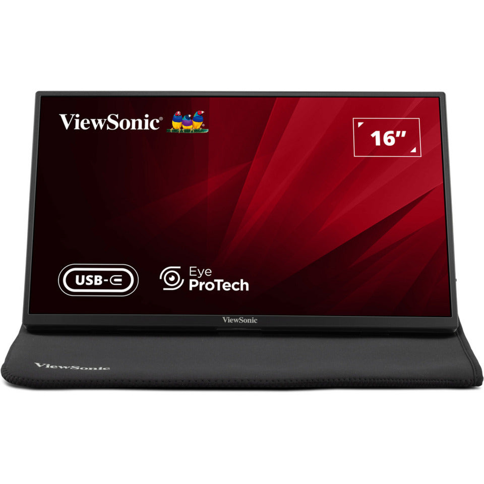 Viewsonic VA1650 moniteur portable léger 16 (noir, 1x HDMI, USB-C)