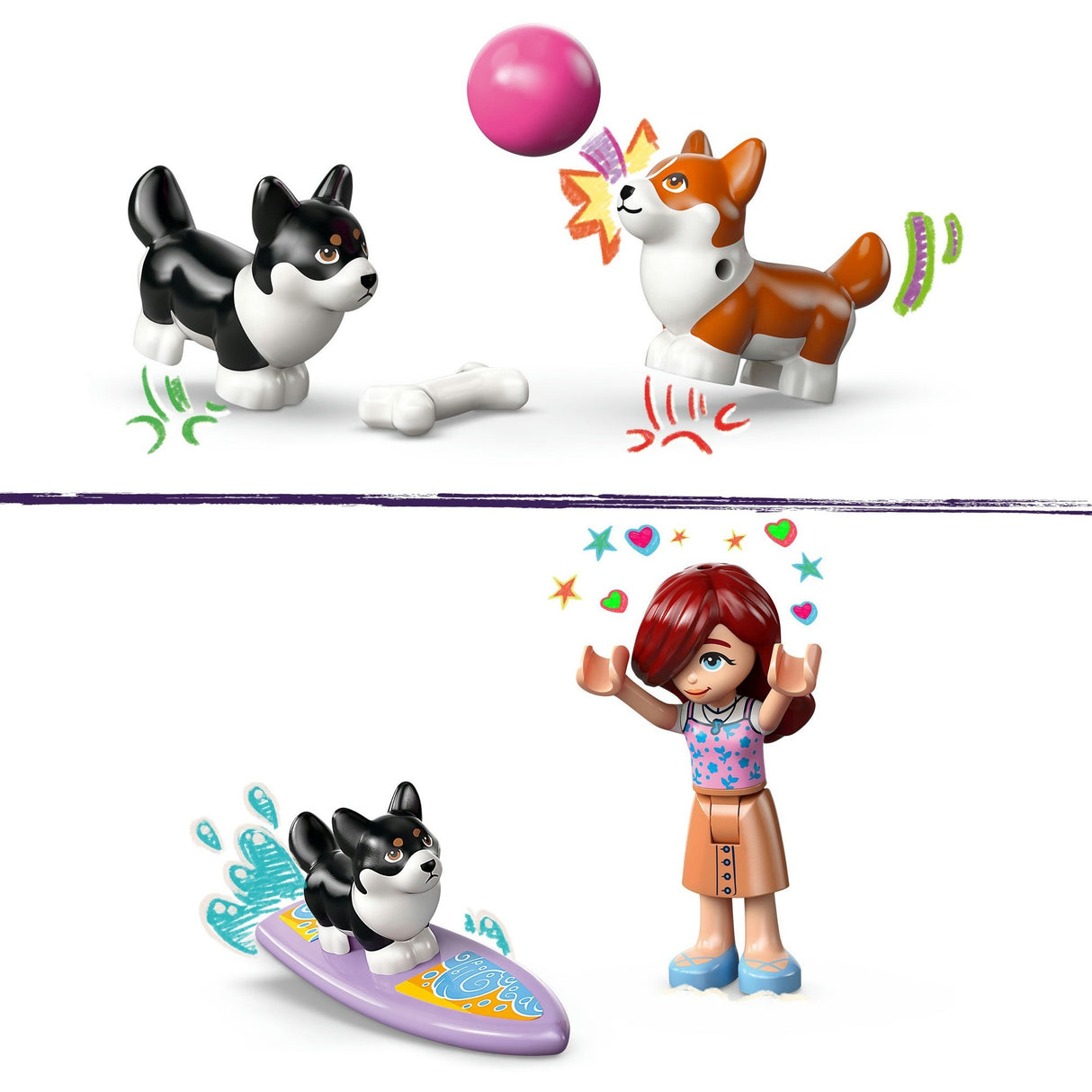 Lego Friends 42641 Surf- und Rollerspaß mit den Hunden