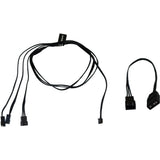 Alphacool digital rgb led y-kabel 3-weg met jst male connector (zwart, 60cm)