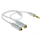 Delock Cable Audio Splitter estéreo Jack Macho de 3,5 mm> 2x s