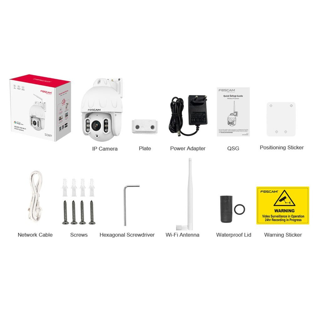 FECCAM SD8P, 4K 8MP DIVE-Band WiFi Ptz ausserhalb Sécherheet