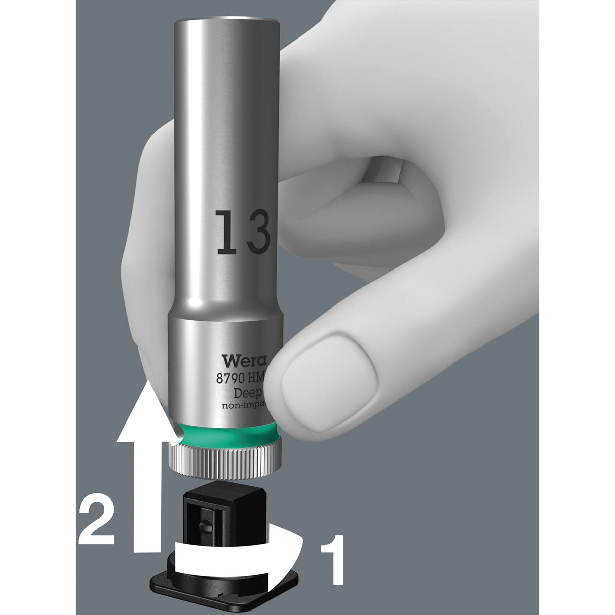 Wera Belt A Deep 1 Socket Set, 1/4" Socket Wrench (Black, 9-piece)