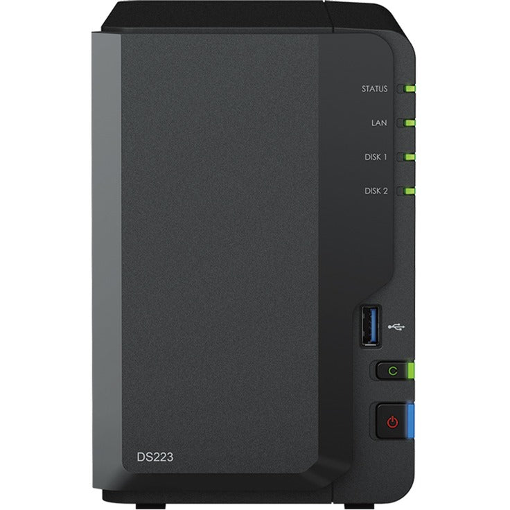 Synology DiskStation DS223 NAS (black, 1x 1GbE LAN, 3x USB 3.2 Gen 1)
