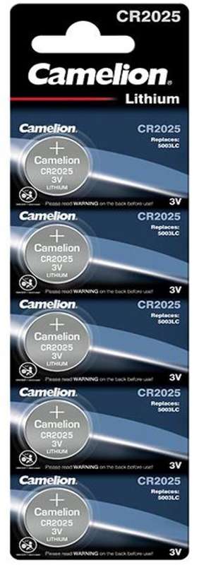 Camelion cr 2025 lithium button cells (blister of 5)