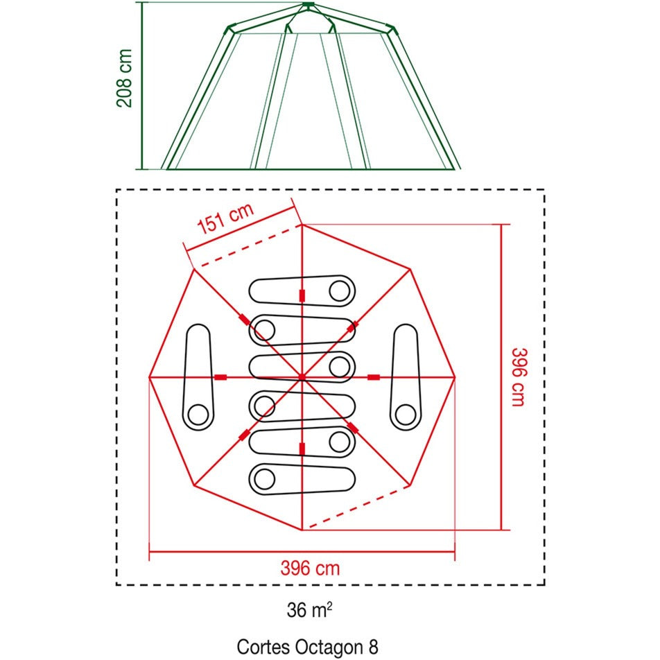 Coleman Octagon Blackout Tent (dark green)