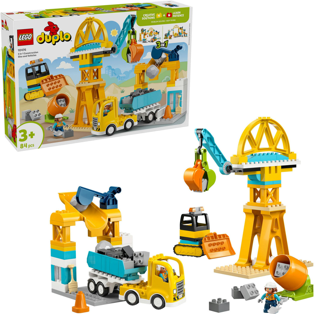 Lego Duplo Town 10476 Cantiere e veicoli 3in1