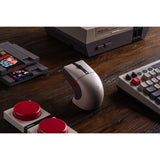 8bitdo retro r8 mouse - n edition (grey red, 50 - 26000 dpi, bluetooth usb-c 2.4 ghz)